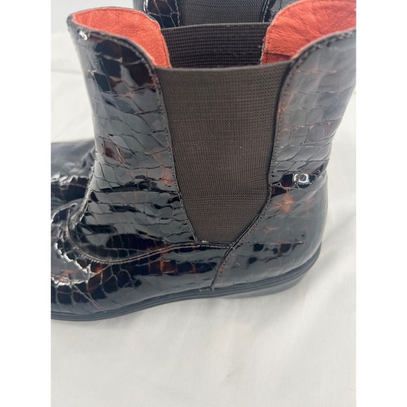 Sperry Top Sider Womens Boots Size 8M Brown Tortoise Shell Patent Leather Boots - Picture 6 of 9